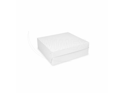 100687 krabice na dort pap bila 18 x 18 x 9 cm 50 ks
