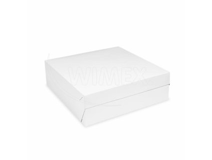 101947 krabice na dort pap bila 30 x 30 x 10 cm 50 ks