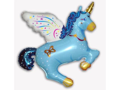 Fóliový balón - Pegas modrý