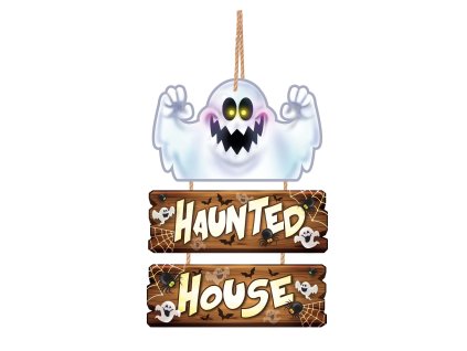 Viseča dekoracija - Haunted House 32 x 21 cm