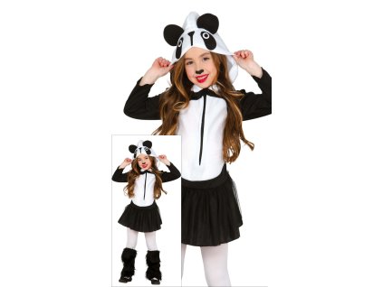 Detský kostým šaty - Panda (Velikost - otroci S: 101-109 cm)