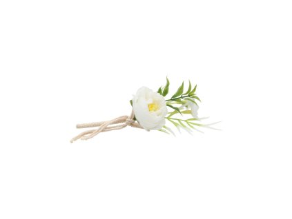 mini bunch of white peony 9cm x 15cm