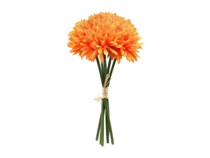 bunch of 6 dahlia tangerine 26cm
