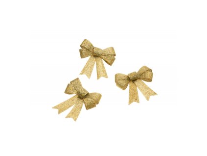3 noeuds paillettes or etoiles hologrammes 10cm x 12 7cm