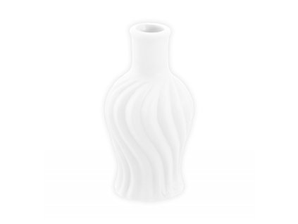 mini white ceramic twisted vase dia 4 5cm x 8 5cm