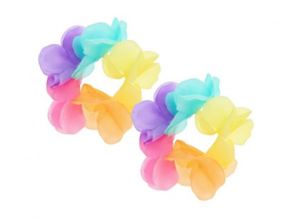 Havajske zapestnice Lei - pastelne 2 kosa