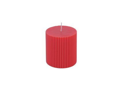 pink lady fluted pillar candle dia 7cm x 7 5cm
