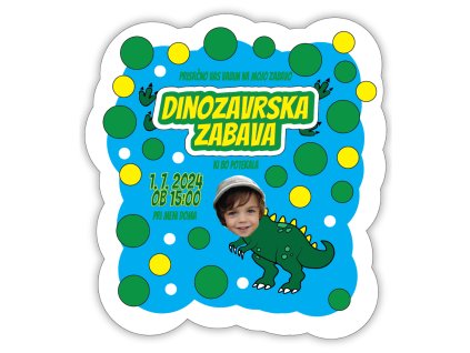 Personalizirana vabila 6 kosov - Dinozavri