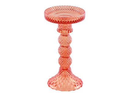 tangerine glass candleholder macarena big size dia 8 8cm x 16 7cm