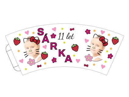 Personalizirani papirnati lončki 6 kosov - Hello Kitty