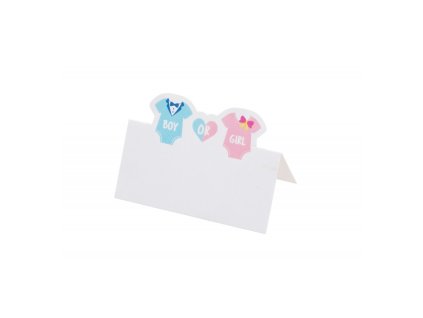 set 6 table place cards boy or girl 8cm x 5 5cm