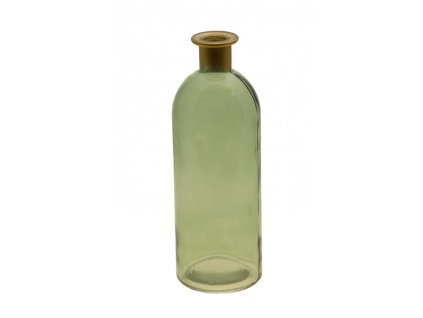 rosy bottle olive green gold dia 7cm x 20 5cm