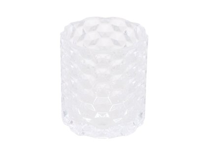 clear glass candle holder bradley dia 7 8cm x 8 8cm