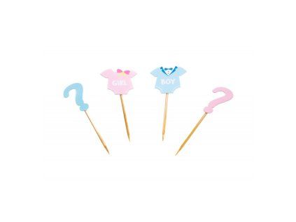 Ozdoby na cupcakes - Boy or Girl 8 ks