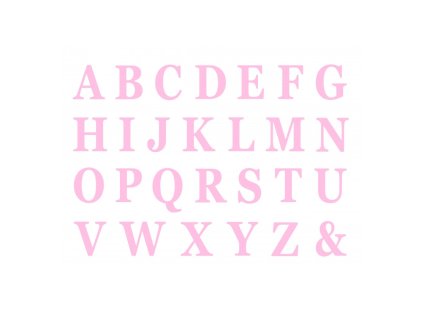 set 48 adhesive pink letters 13 5 cm