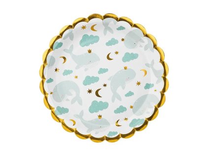 Taniere s potlačou veľryby 18 cm, 6 ks