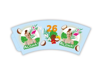 Personalizirani papirnati kozarčki 6 kos - Aloha