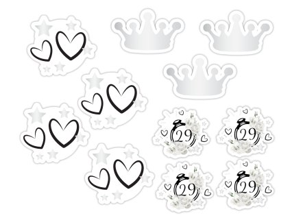 Personalizirane dekoracije na palčki za kolačke - Predporočno praznovanje