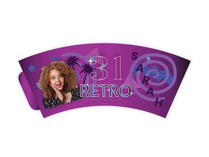 Personalizirani papirnati kozarčki 6 kos - Retro party