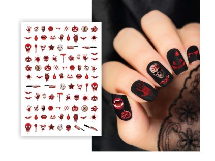 Sada nálepiek na nechty - Krvavý Halloween