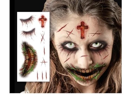 Zombie tetovanie na tvár