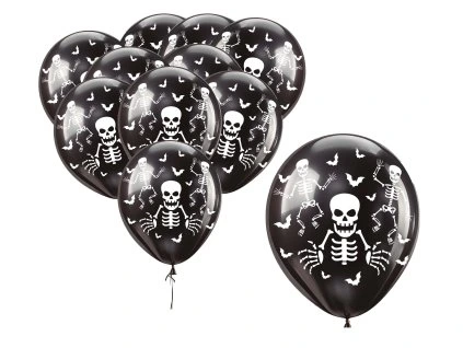 Sada latexových balónov - Kostry 30 cm 10 ks