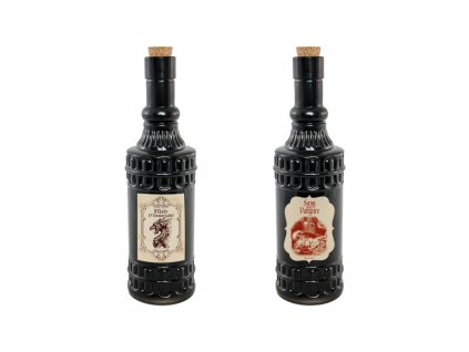 bouteille verre halloween 2 ass dia 6 5cm x 23cm