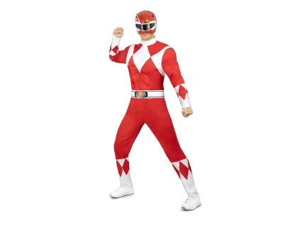 Pánsky kostým Power Ranger - Červený