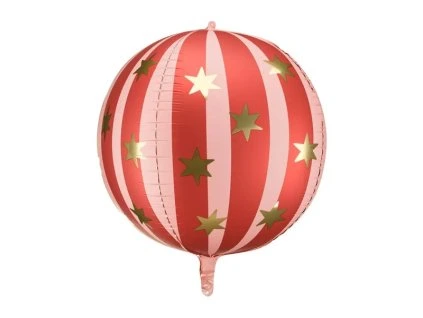 Fóliový balón - Star ball červený 50 cm