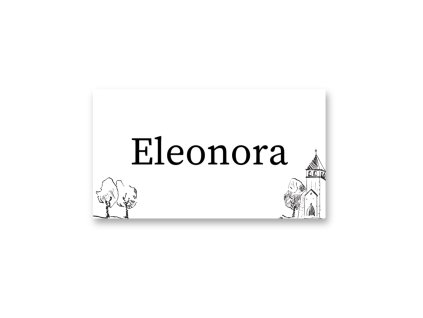 Menovka na stôl - Sketch