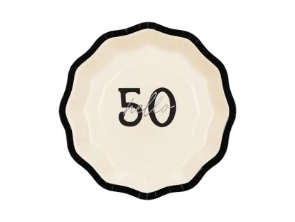 Papierové taniere - ''Hello 50'' 18 cm
