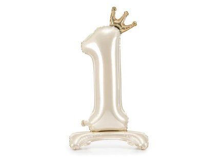 Samostojaci fóliový balón 1 - Satin cream 84 cm