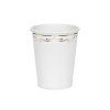 Papierové poháre - Biele s ornamentom 220 ml