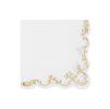 Servítky - Biele s ornamentom 33 x 33 cm