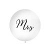 Guľatý latexový jumbo balón 1M biely MRS