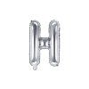 Fóliový balón Mini - Písmeno H 35cm strieborný