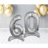 Samostojaci fóliový balón 6 strieborný 74 cm