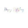 Banner dúhový - Happy Birthday 16,5 x 62 cm