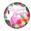 Fóliový balón - Plameniak Happy Birthday 46 cm