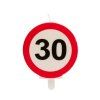 Narodeninová sviečka červenobiela - 30
