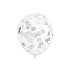 Balóny s konfetami - strieborné 6 ks