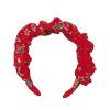 Dámska vianočná čelenka - červená