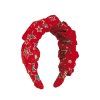 Dámska vianočná čelenka - červená