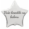 Balon iz folije z besedilom - Srebrna zvezda, 45 cm
