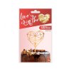 Cake Topper - Diamantno srce, zlato