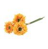 Zväzok umelých kvetov - Gerbera tmavožltá 25 cm