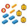 Personalizované zápichy do koláčikov -  Lego