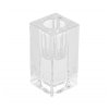 bougeoir flambeau verre smooth transparent 4cm x 4cm x 8cm