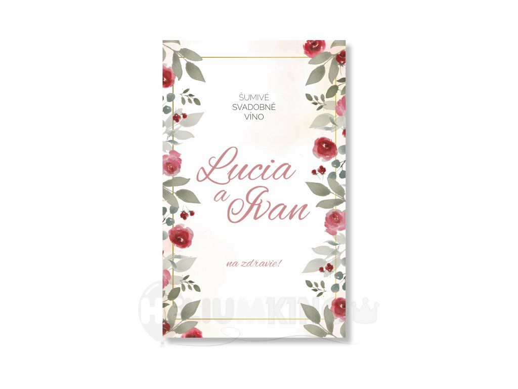 Etiketa na fľašu - Vintage Rose