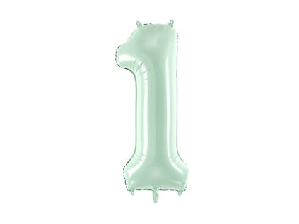 Balonek foliovy cislo 1 zeleny 72 cm 55FB230G1012